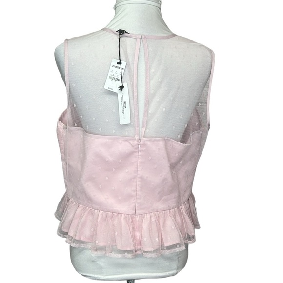 Express Tulle Swiss Dot Blouse - Picture 4 of 6